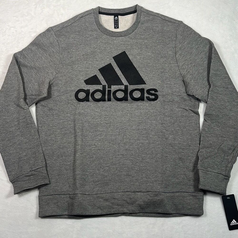 ADIDAS GOLF Tech Fleece casual gray black pullover NWT Men large‎